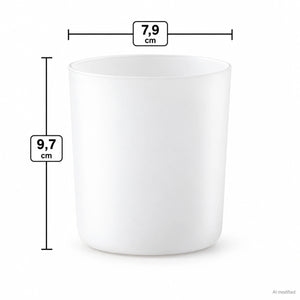 Pojemnik szklany do zalewu świec BASIC 70848 280 ml biały matowy 1 szt.