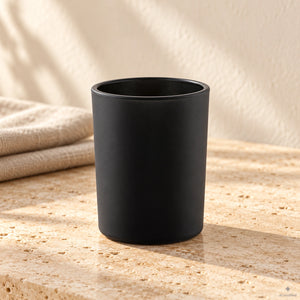 Pojemnik szklany do zalewu świec BASIC 280 ml czarny matowy- 1 szt. 70848