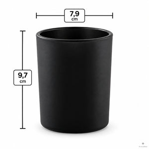 Pojemnik szklany do zalewu świec BASIC 280 ml czarny matowy- 1 szt. 70848