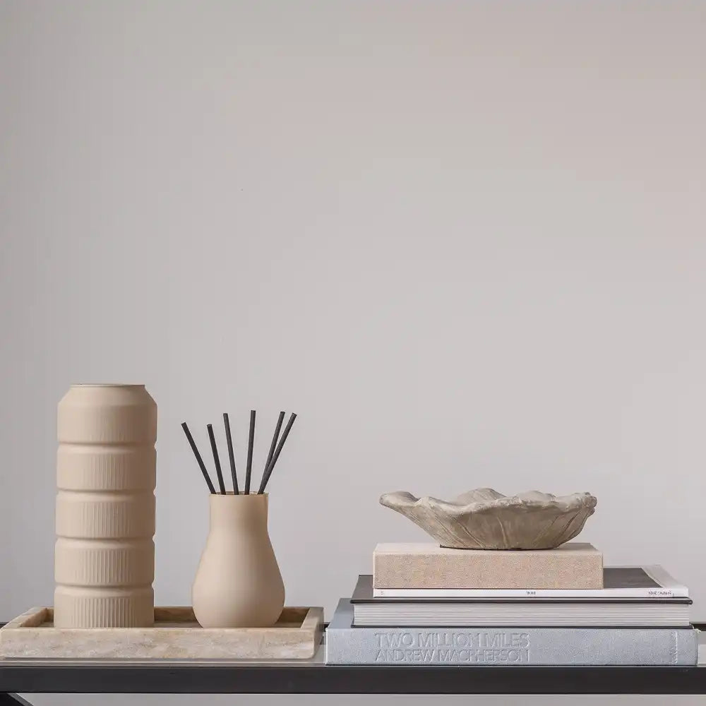 Wazon szklany dekoracyjny SOFT BEIGE beż mat H25,5 cm