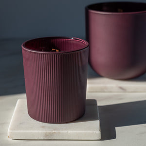 Pojemnik szklany pod zalew świec DUAL TONE bordo 70050 kpl 6 szt.