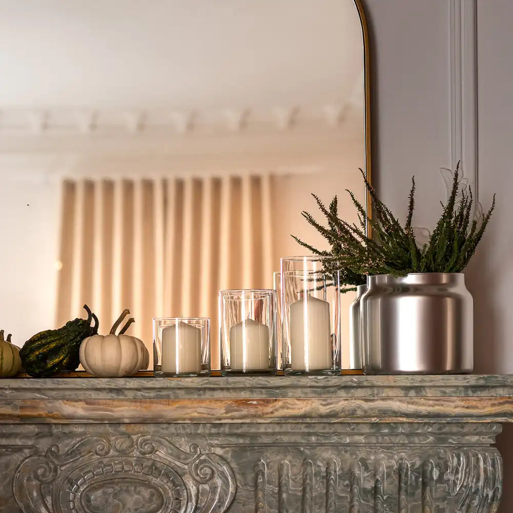 Set of 3 glass vases — 10, 15 and 20 cm