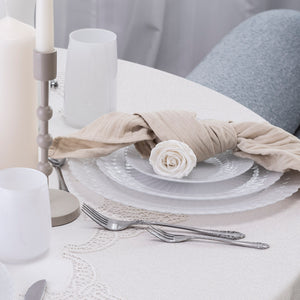Talerz deserowy ELEGANCE biały kpl. 6 szt.