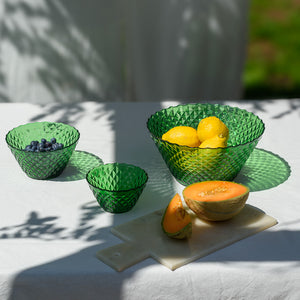 Elegancka miska szklana zielony transparent 8,6 cm 875 ml