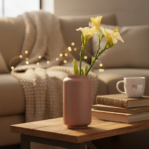 Wazon szklany ryflowany cinnamon FORM
