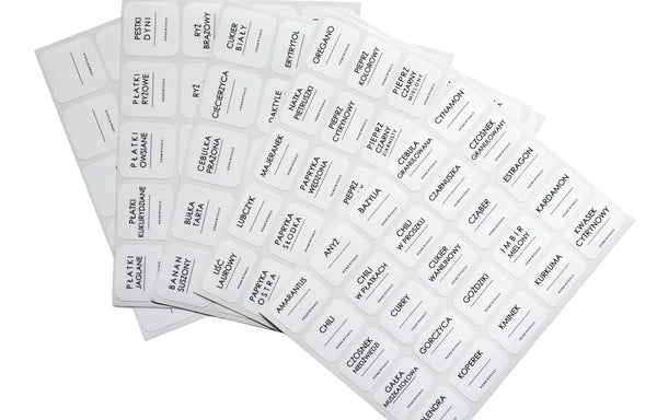 Etykiety samoprzylepne na przyprawy i produkty sypkie 170 sztuk