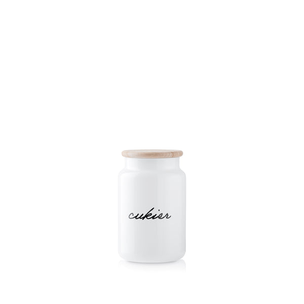 Biały pojemnik na cukier 930ml