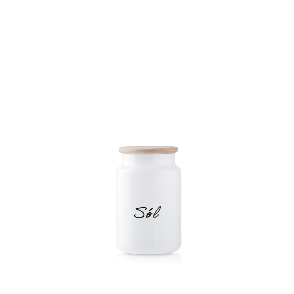 Pojemnik biały na sól 930 ml