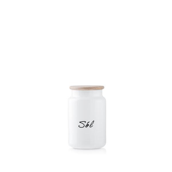 Pojemnik biały na sól 930 ml