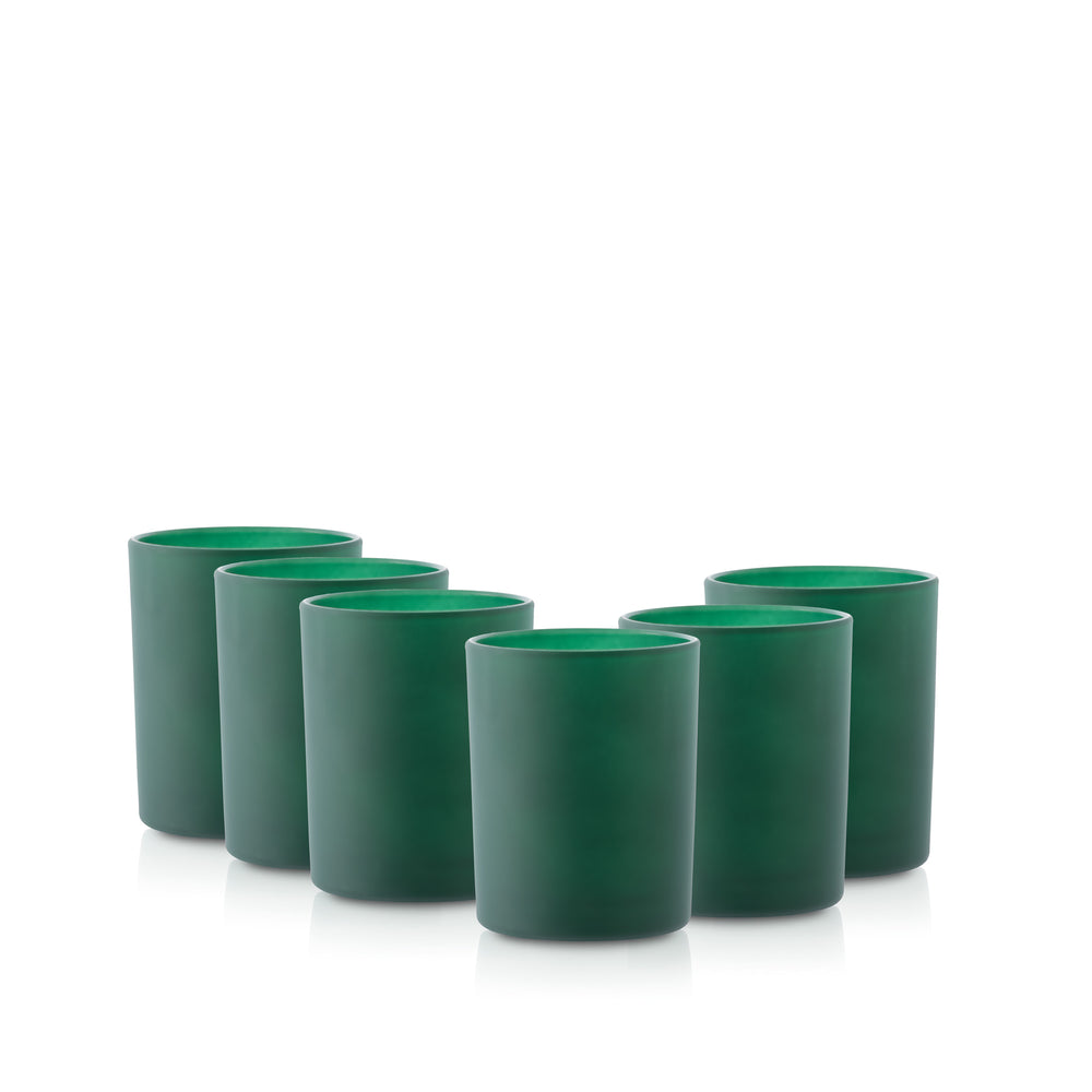 Pojemnik szklany 70848 zielony mat szklanka pod zalew świec 280 ml kpl. 6 szt.
