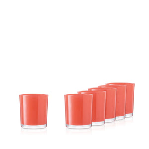 Pojemnik szklany do świec 70053 koralowy połysk 230 ml zestaw 300 szt.