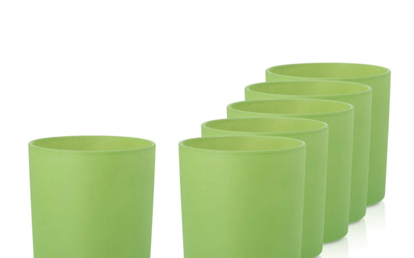Pojemnik do zalewu świec zielony szklanka 530 ml wys. 10 cm kpl. 6 szt.