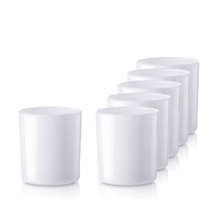 Pojemnik szklany 70826 biały połysk do zalewu świec 365 ml kpl. 6 szt.