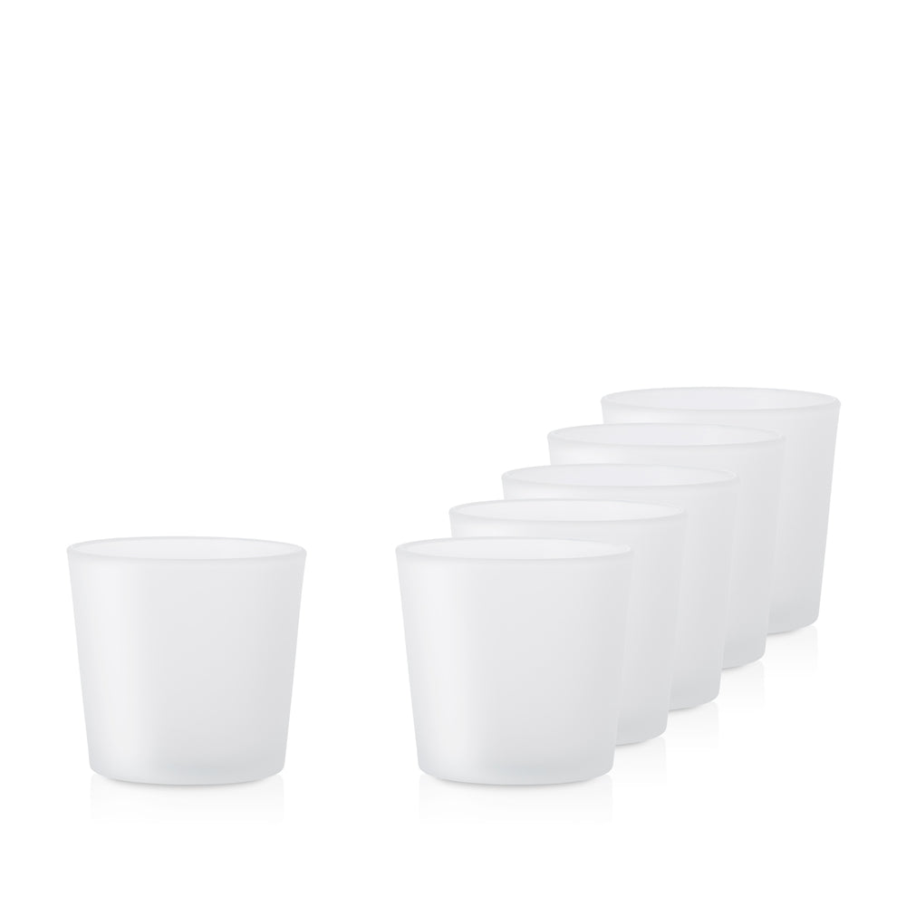 Pojemnik szklany do zalewu świec 71423 szkło biała satyna 185 ml kpl. 6 szt.