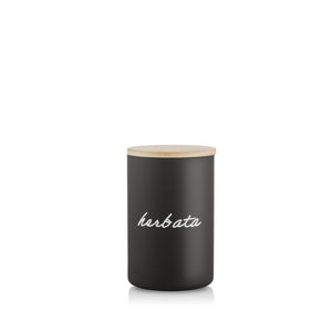 Pojemnik na herbatę czarny mat