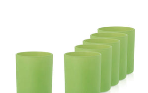Zielony pojemnik do zalewu świec szklanka 260 ml wys. 8,5 cm kpl. 6 szt.