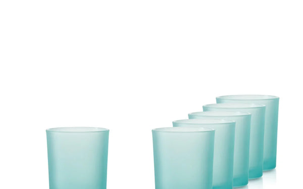 Pojemnik szklany zalewu świec zapachowych miętowa satyna 230 ml kpl. 6 szt.