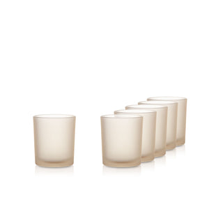 Pojemnik szklanka do zalewu świec 70053 kawa beż satyna 230 ml kpl. 6 szt.