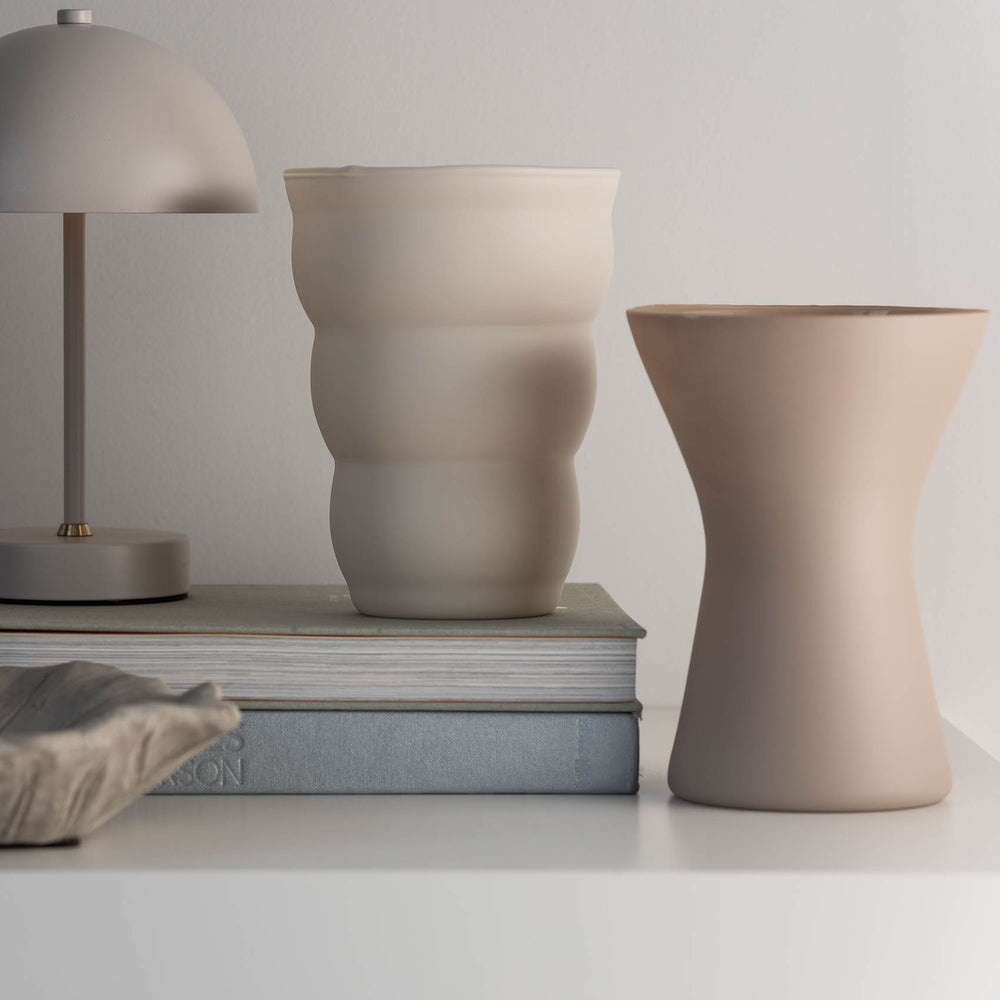 Wazon szklany capuccino SCANDI DECO H19