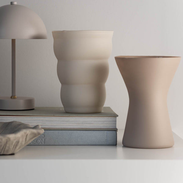 Wazon szklany capuccino SCANDI DECO H19