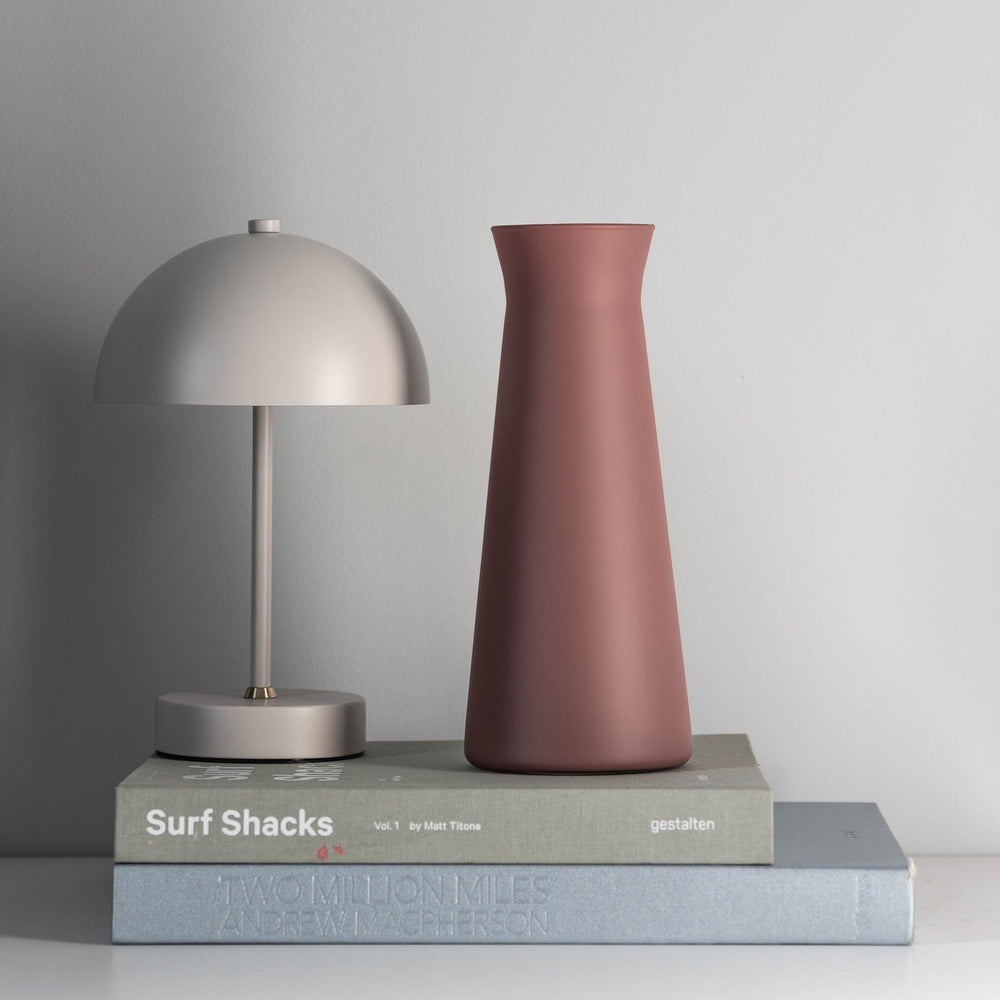 Wazon szklany wysoki SCANDI DECO bordowy H25