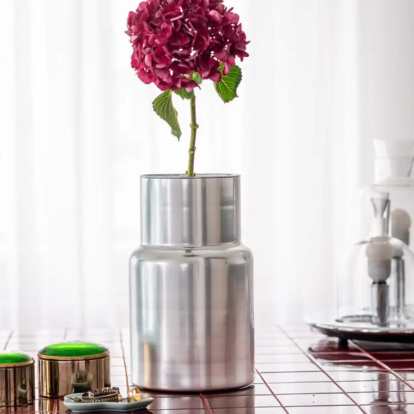 Wazon szklany dekoracyjny premium Silver Line srebrny H30 cm