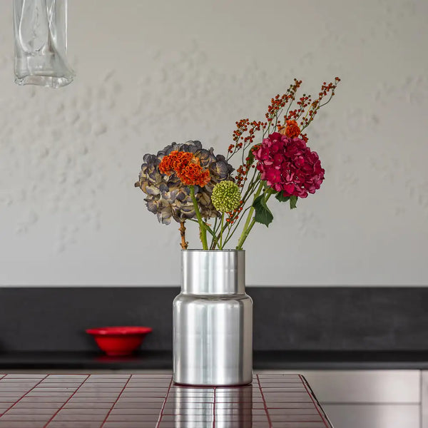Wazon szklany dekoracyjny premium Silver Line srebrny H30 cm