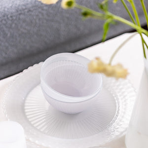 Salaterka miska szklana ELEGANCE biała 655 ml kpl 6 szt