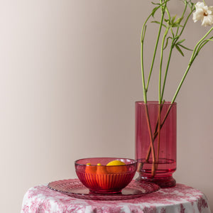 Salaterka miska szklana bordo transparent 655 ml kpl 6 szt