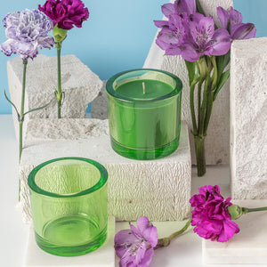 Szklany pojemnik do zalewu LUMINA 250 ml zielony transparent 70842 kpl 6 szt.