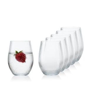 Szklanka WATERFALL ryflowana 500 ml kpl. 6 szt. Limited Edition
