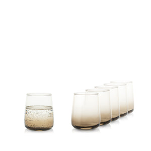Szklanka do napojów ombre brązowa kpl 6 szt. 330 ml