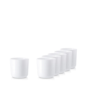 Szklanka pojemnik do świec 70020 biały połysk 220 ml kpl. 6 szt.