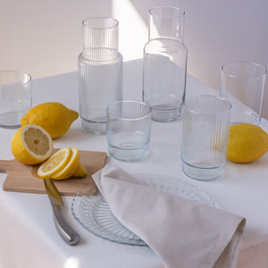 Szklanka ryflowana wysoka 720 ml CRISTAL kpl 6 szt.