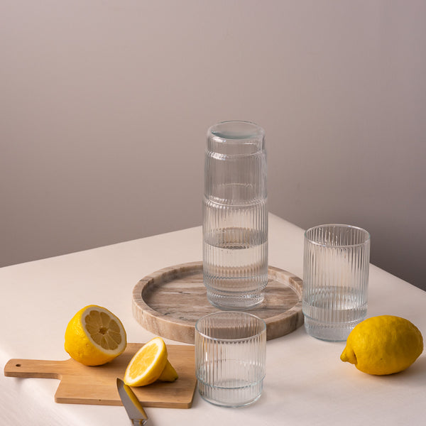 Szklanka ryflowana wysoka 720 ml CRISTAL kpl 6 szt.