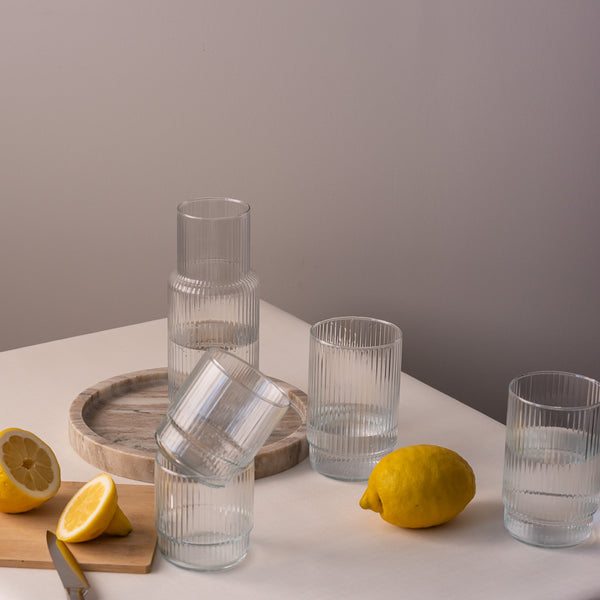 Szklanka ryflowana wysoka 720 ml CRISTAL kpl 6 szt.