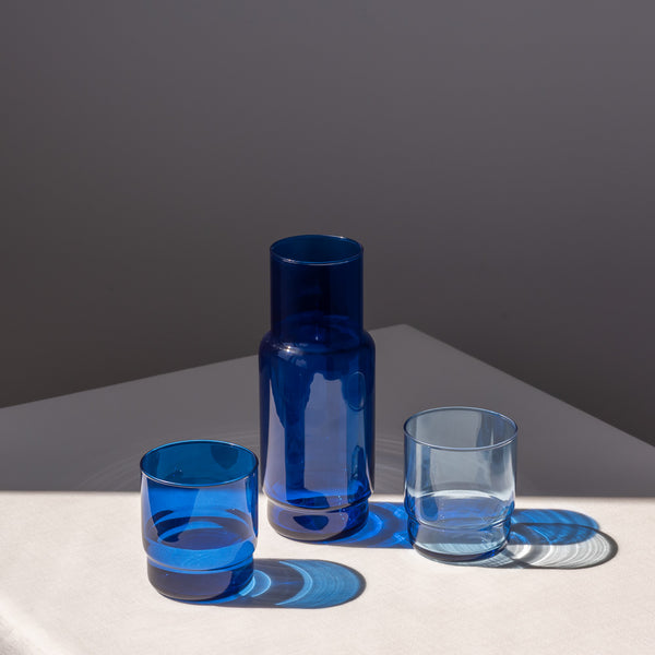 CRISTAL COLOR Navy Set: 1 L Carafe + 6 Low Tumblers 465 ml