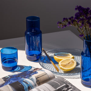 Karafka szklana gładka CRISTAL COLOR granat 1 l