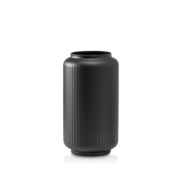 Wazon szklany ryflowany czarny black FORM