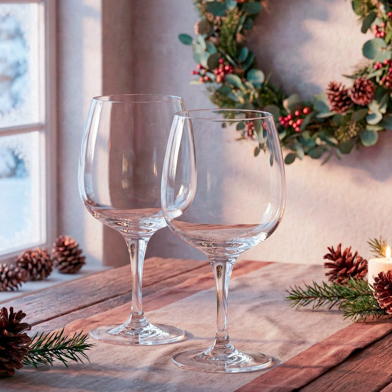 Wasserglas für Gin, Drinks und Wein auf Stiel, transparent