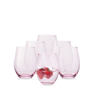 Szklanka różowy transparent 590 ml kpl. 6 szt.