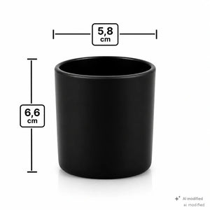 Pojemnik szklany pod zalew świec BASIC 70440 90 ml czarny mat 1 szt.