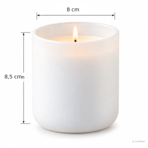 Pojemnik szklany pod zalew świec BASIC 70808 biały matowy 270 ml 1 szt.