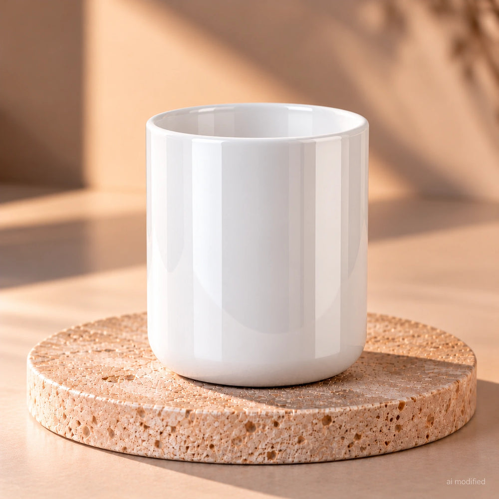 Pojemnik szklany pod zalew świec BASIC 70808 biały połysk 270 ml 1 szt.