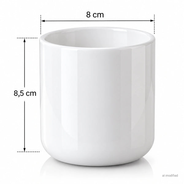 Pojemnik szklany pod zalew świec BASIC 70808 biały połysk 270 ml 1 szt.