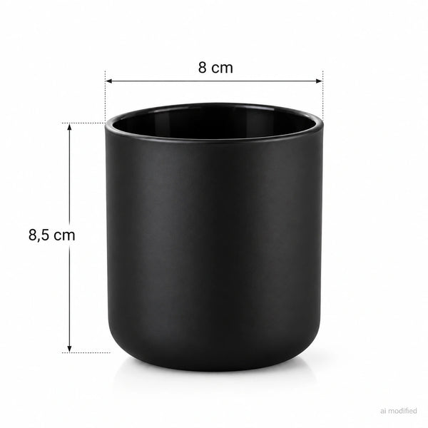 Pojemnik szklany pod zalew świec BASIC 70808 czarny matowy 270 ml 1 szt.