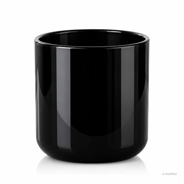Pojemnik szklany pod zalew świec BASIC 70808 czarny połysk 270 ml 1 szt.