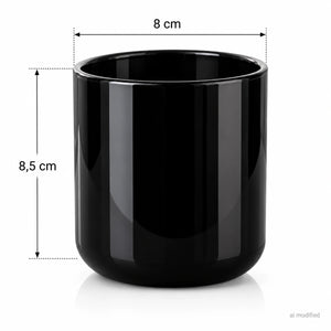Pojemnik szklany pod zalew świec BASIC 70808 czarny połysk 270 ml 1 szt.