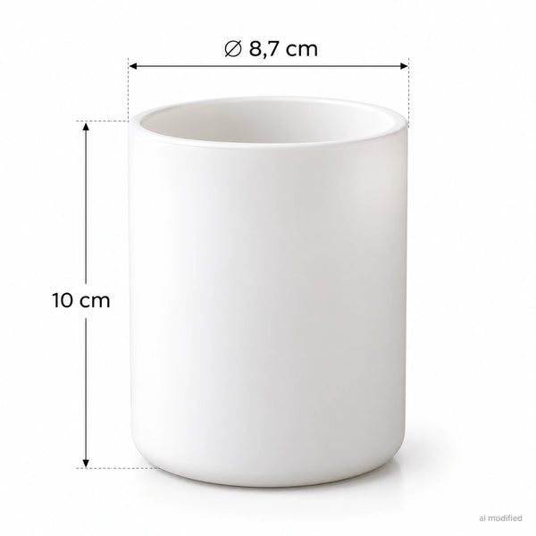 Pojemnik szklany pod zalew świec BASIC 70826 biały matowy 365 ml 1 szt.