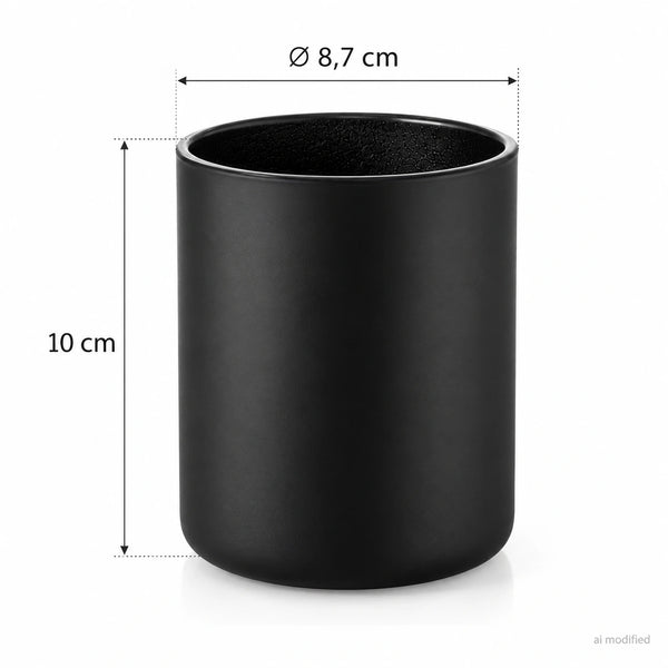 Pojemnik szklany pod zalew świec BASIC 70826 czarny matowy 365 ml 1 szt.